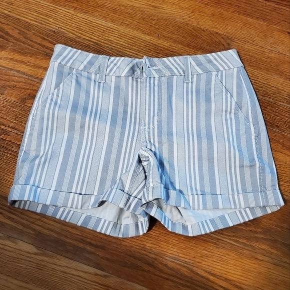 SO by Kohls Gray & White Striped Beach Shorts Juniors size 5 - Picture 1 of 5